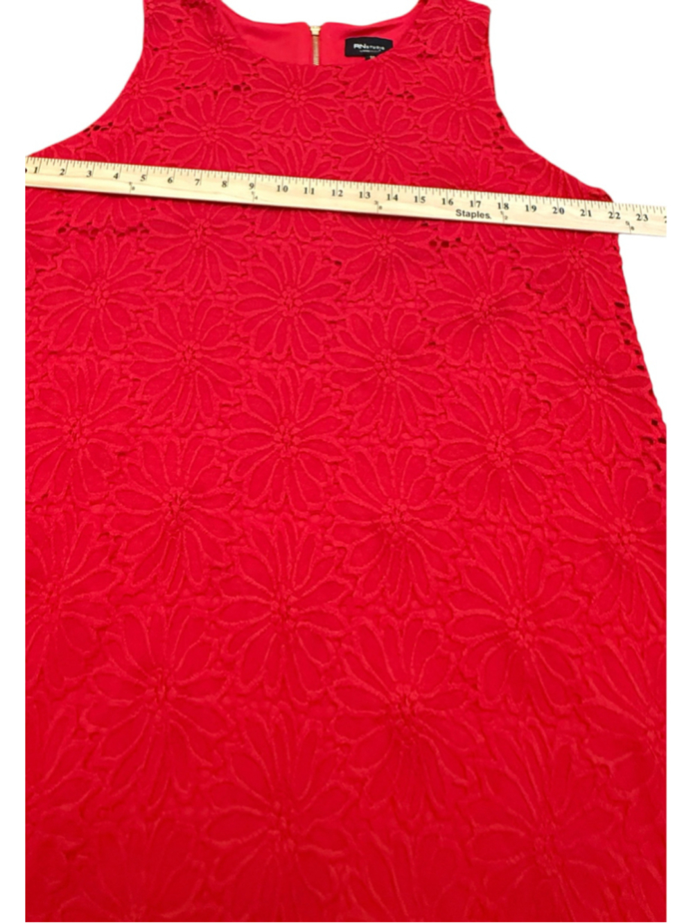 RN Studio Red Floral Lace Sleeveless Cocktail Dress Plus Size 18 NWT - Picture 11 of 12